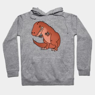 Funny T Rex lifting weights, Funny Dinosaur Hoodie